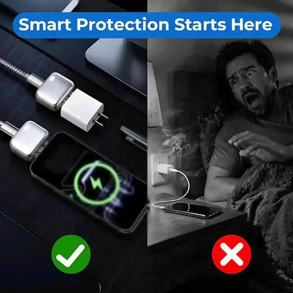 AI Smart Auto-Stop Charging Adapter